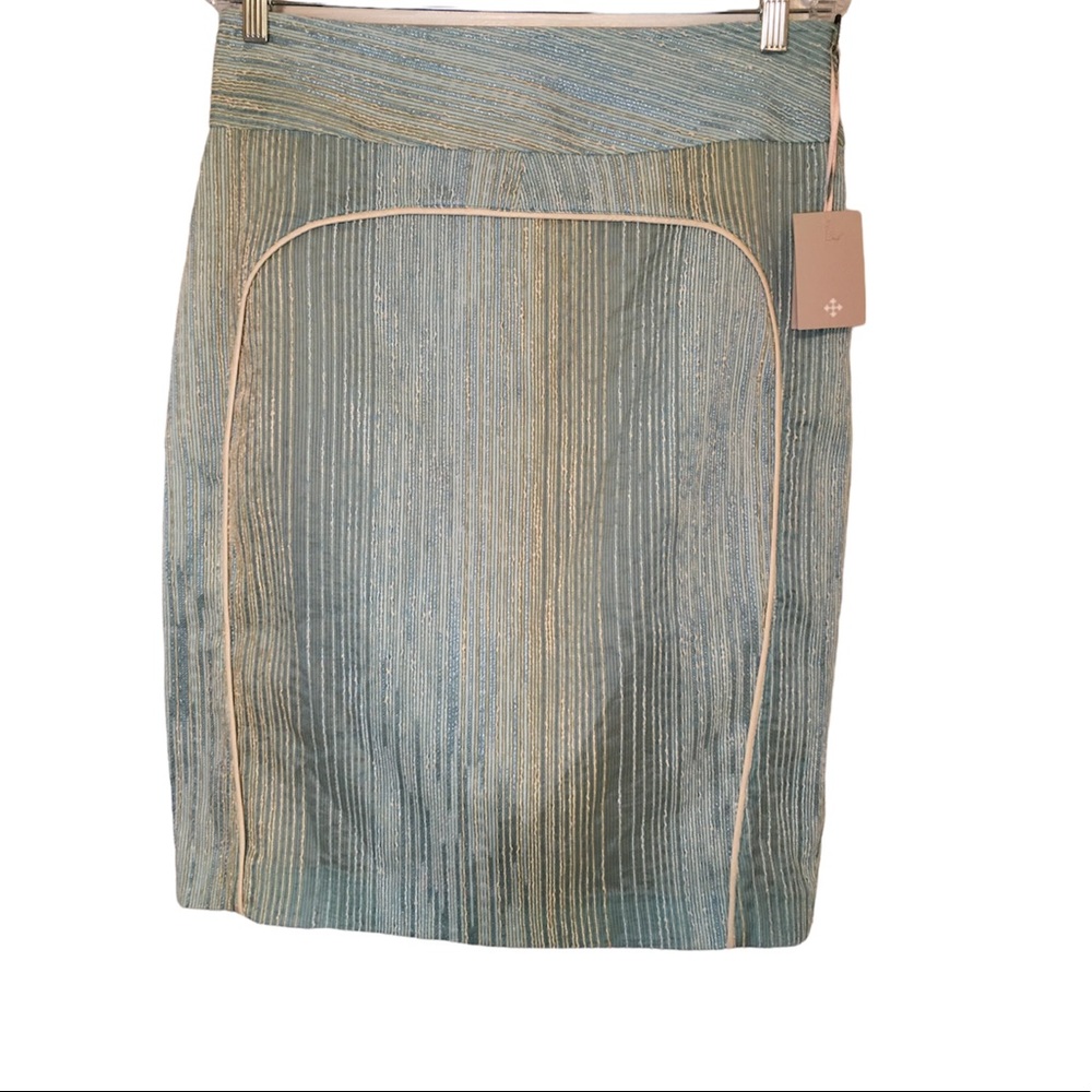 Billy Reid Skirt, Billy Reid Leather Piped Skirt, Made in Italy, Size: 8
